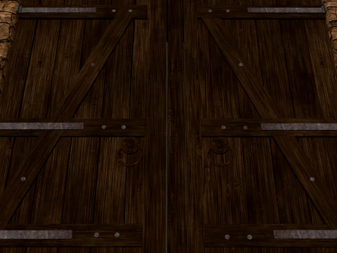 Medieval Doors Modular Pack 1-2-4K PBR 8 models 3D Model