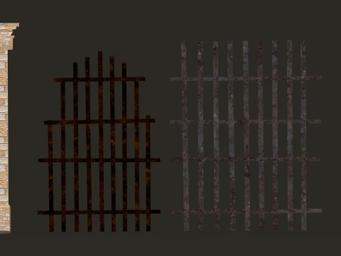 Medieval Doors Modular Pack 1-2-4K PBR 8 models 3D Model