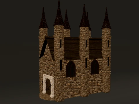 Modular Castle Towers Pack 1-2K PBR 11 models 3D Model