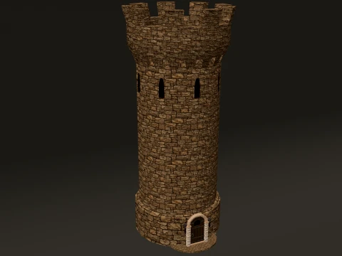 Modular Castle Towers Pack 1-2K PBR 11 models 3D Model