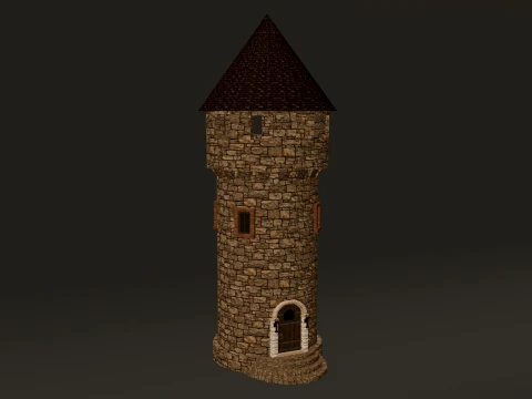 Modular Castle Towers Pack 1-2K PBR 11 models 3D Model