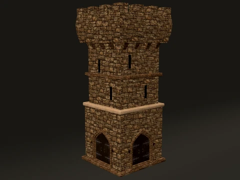 Modular Castle Towers Pack 1-2K PBR 11 models 3D Model