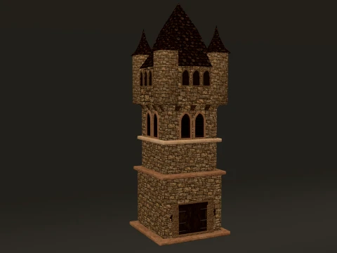 Modular Castle Towers Pack 1-2K PBR 11 models 3D Model