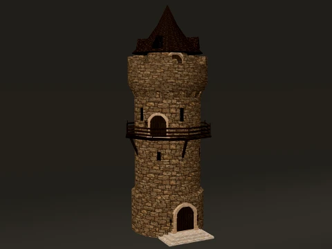 Modular Castle Towers Pack 1-2K PBR 11 models 3D Model
