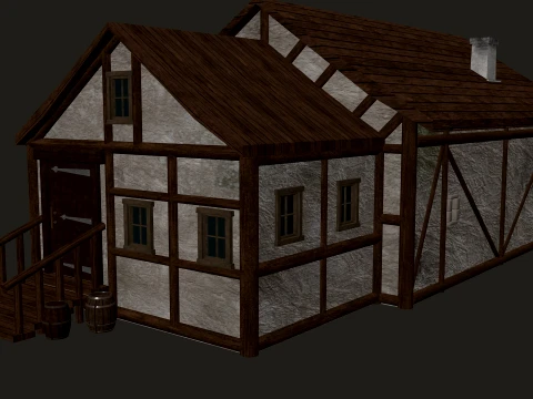 Medieval Blacksmith Workshop PBR 4K 3D Model