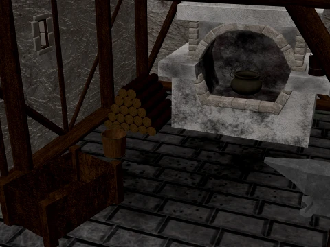 Medieval Blacksmith Workshop PBR 4K 3D Model