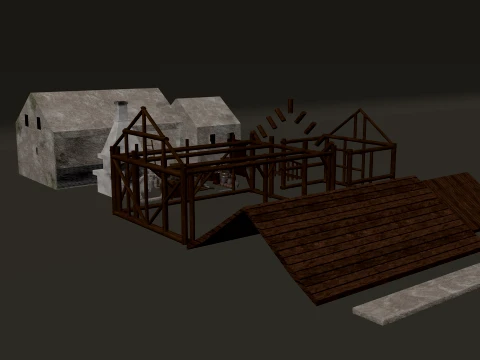 Medieval Blacksmith Workshop PBR 4K 3D Model