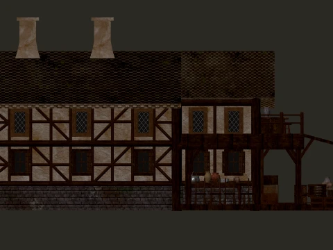 Medieval Tavern PBR 4K 3D Model