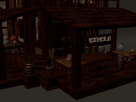 Medieval Tavern PBR 4K 3D Model
