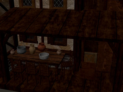Medieval Tavern PBR 4K 3D Model