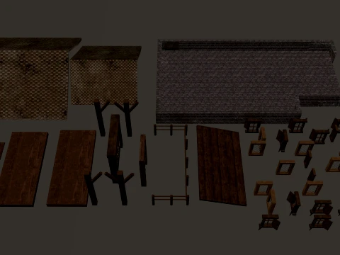 Medieval Tavern PBR 4K 3D Model