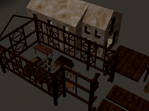 Medieval Tavern PBR 4K 3D Model