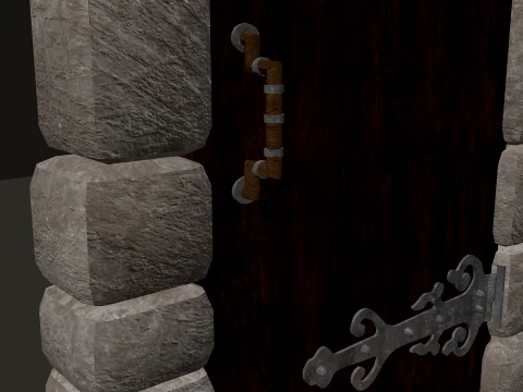 Medieval Doors Pack 4K PBR 3D Model