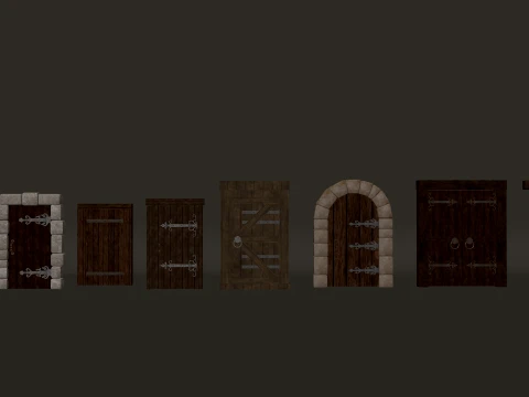 Pacchetto porte medievali 4K PBR Modello 3D