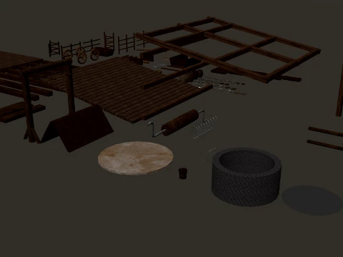 중세 장식 팩 4K PBR 3D 모델