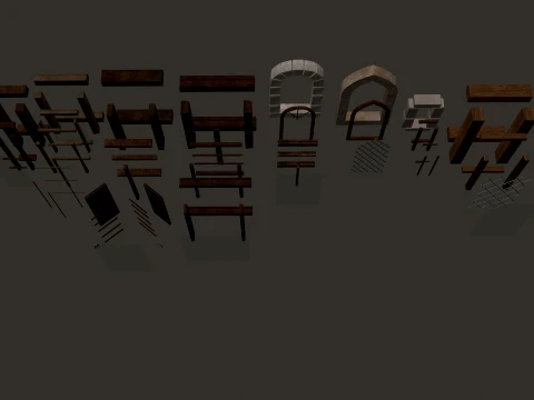 Medieval Windows Pack 4K PBR 3D Model