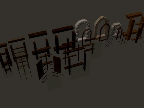 Medieval Windows Pack 4K PBR 3D Model