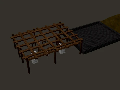 Medieval Village Great Limestone House 1-Story PBR 4K 3D Model