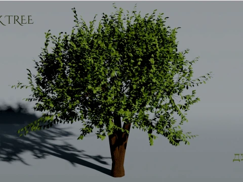 Realistic Oak Tree 3D Vegetation 3D 模型
