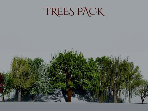 Realistic Trees Collection 11 3D Vegetation Models 3D Model