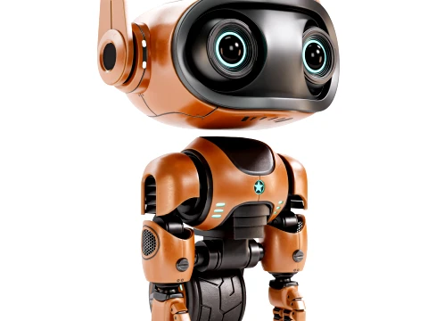 PIXO Stylized One Wheel Companion Robot 3D 모델