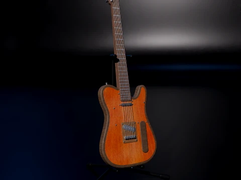 Guitarra el&eacute;ctrica Modelo 3D