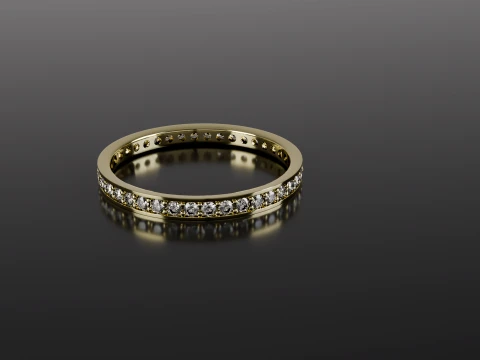 Anillo de diamantes multibanda Modelo de impresi&oacute;n 3D Joyer&iacute;a STL CAD Modelo de impresión 3D