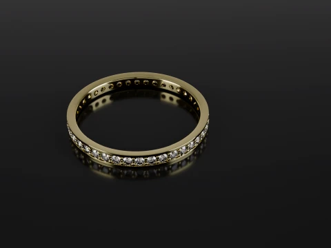 Multi-Band Diamond Ring 3D Print Model STL Jewelry CAD 3D Print Model
