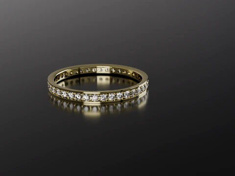 Multi-Band Diamond Ring 3D Print Model STL Jewelry CAD 3D Print Model