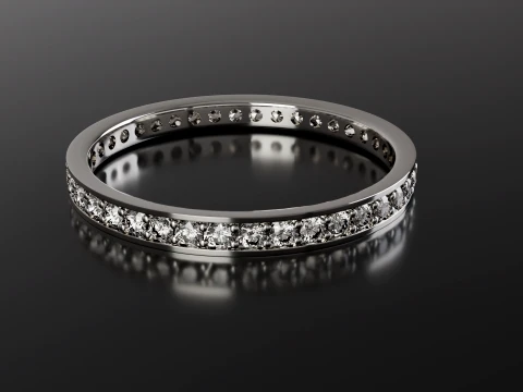 Multi-Band Diamond Ring 3D Print Model STL Jewelry CAD 3D Print Model
