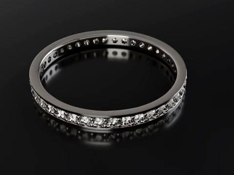 Multi-Band Diamond Ring 3D Print Model STL Jewelry CAD 3D Print Model