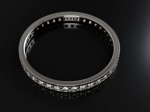 Multi-Band Diamond Ring 3D Print Model STL Jewelry CAD 3D Print Model