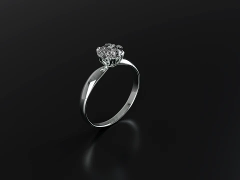 Diamond Ring printable model 3D Print Model
