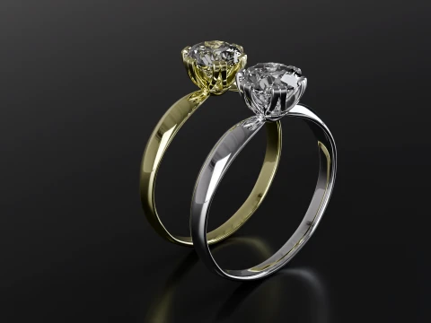Diamond Ring printable model 3D Print Model