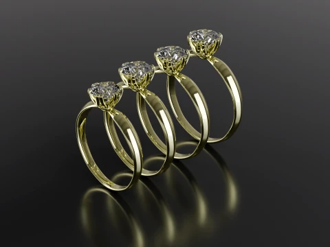 Diamond Ring printable model 3D Print Model