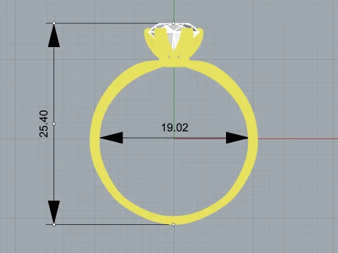 Diamond Ring printable model 3D Print Model