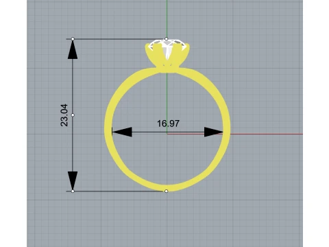 Diamond Ring printable model 3D Print Model
