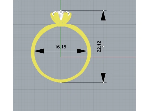 Diamond Ring printable model 3D Print Model