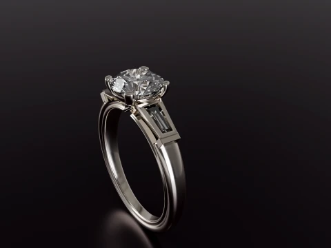 Diamond Ring printable model 3D Print Model