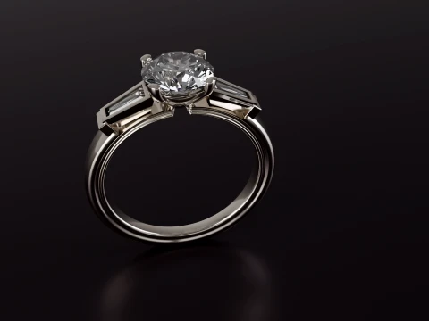 Diamond Ring printable model 3D Print Model