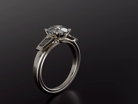 Diamond Ring printable model 3D Print Model