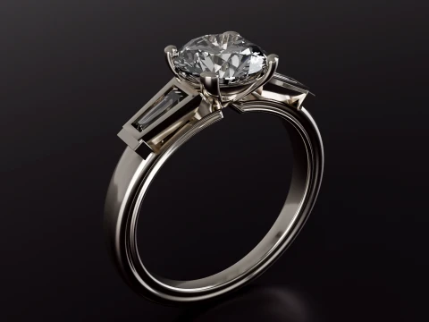 Diamond Ring printable model 3D Print Model