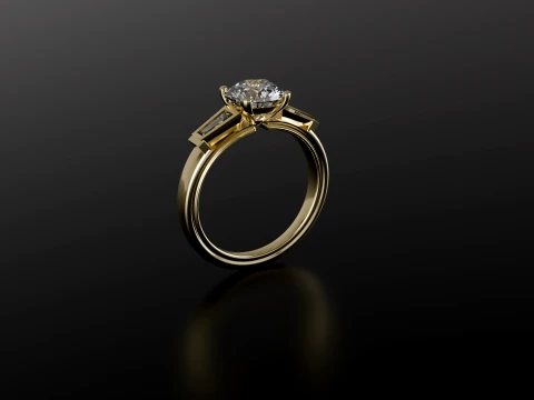 Diamond Ring printable model 3D Print Model