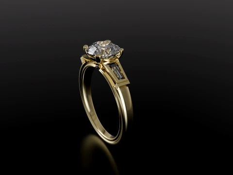 Diamond Ring printable model 3D Print Model