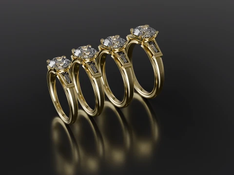 Diamond Ring printable model 3D Print Model