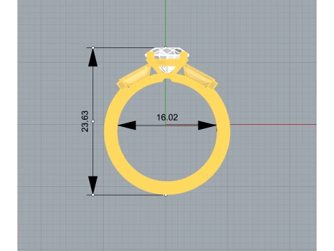 Diamond Ring printable model 3D Print Model
