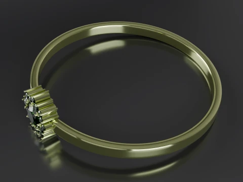 Classic Halo Diamond Engagement Ring 3D Printable STL Pack Ring Sizes 1619 3D Print Model