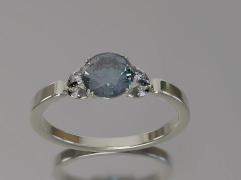 Diamond Ring printable model 3D Print Model