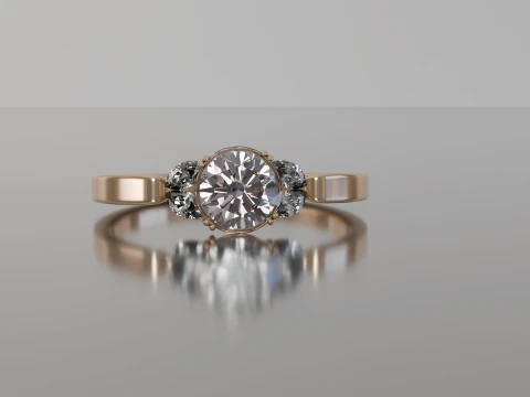 Diamond Ring printable model 3D Print Model