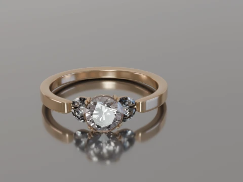 Diamond Ring printable model 3D Print Model